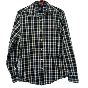 St John's Bay Men's Comfort Flex Sz S Plaid Button Up Lomg Sleeve Casual Shirt